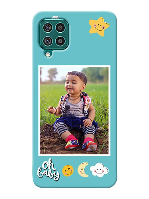 Custom Galaxy F62 Personalised Phone Cases: Smiley Kids Stars Design
