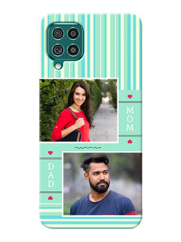 Custom Galaxy F62 custom mobile phone covers: Mom & Dad Pic Design