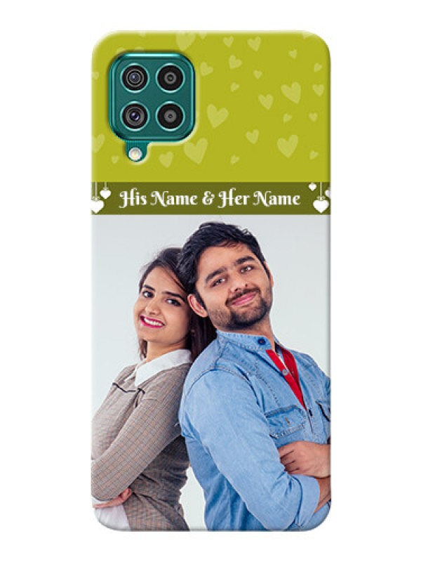 Custom Galaxy F62 custom mobile covers: You & Me Heart Design