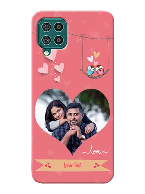 Custom Galaxy F62 custom phone covers: Peach Color Love Design 