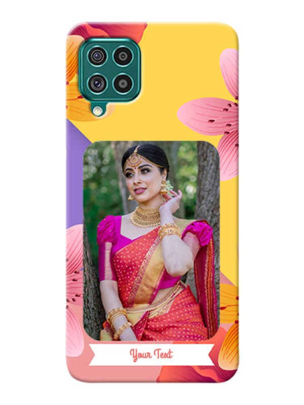 Custom Galaxy F62 Mobile Covers: 3 Image With Vintage Floral Design