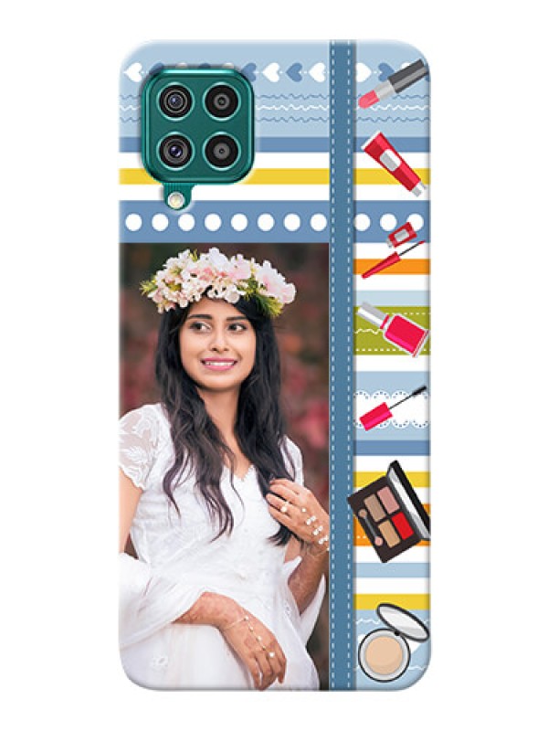 Custom Galaxy F62 Personalized Mobile Cases: Makeup Icons Design