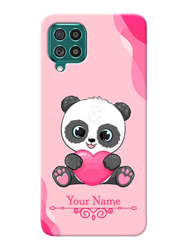Custom Galaxy F62 Mobile Back Covers: Cute Panda Design