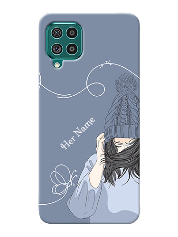 Custom Galaxy F62 Custom Mobile Case with Girl in winter outfit Design