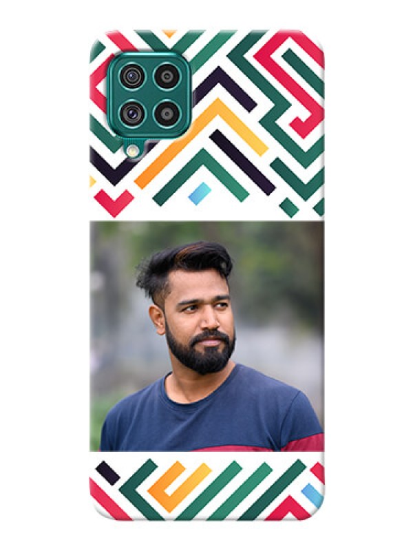 Custom Galaxy F62 Custom Mobile Case with Colorful Maze Pattern Design