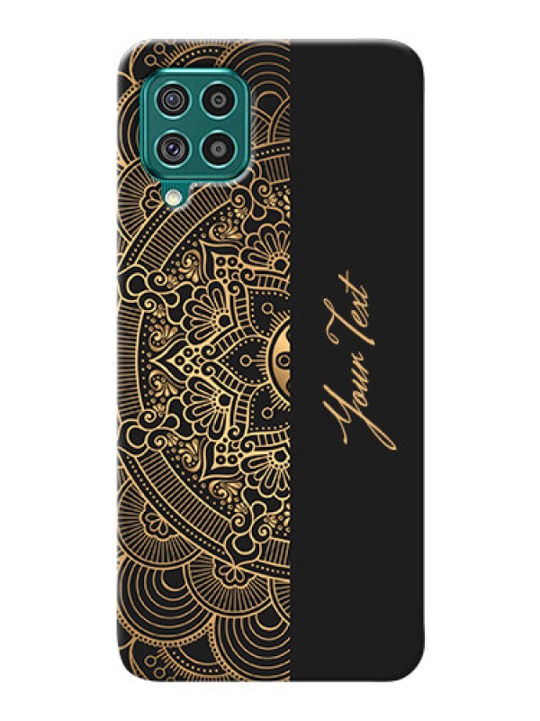 Custom Galaxy F62 Back Covers: Mandala art with custom text Design