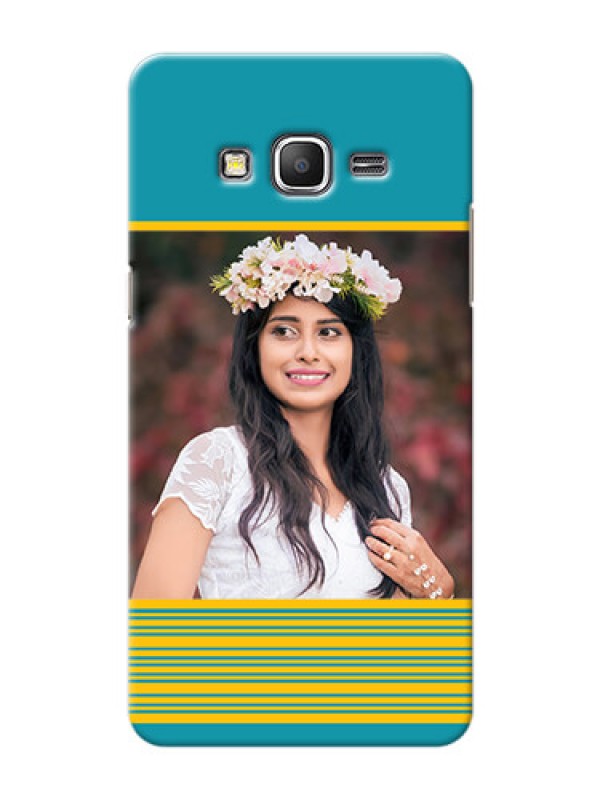 Custom Samsung Galaxy Grand Prime Yellow And Blue Pattern Mobile Case Design