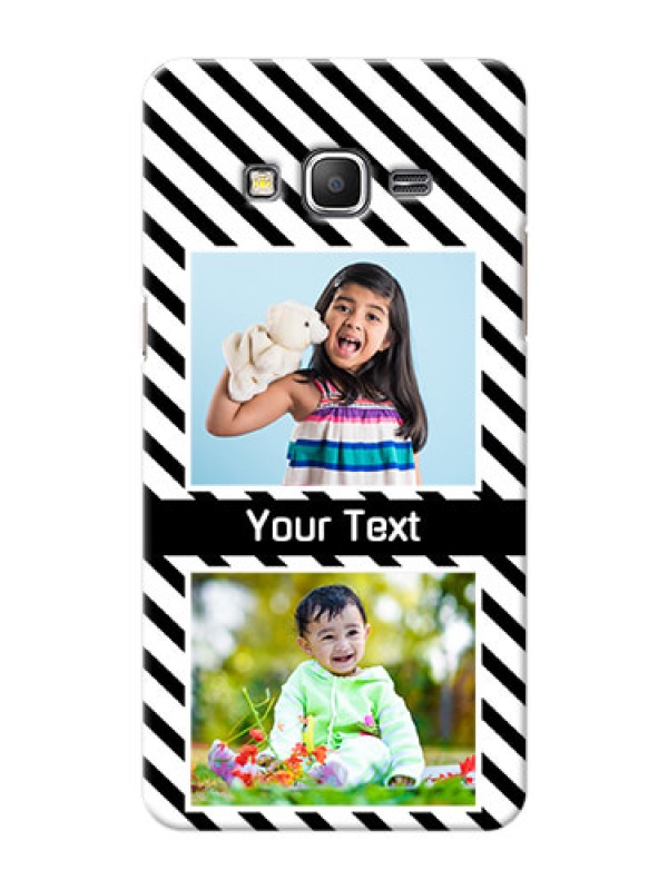 Custom Samsung Galaxy Grand Prime 2 image holder with black and white stripes Design