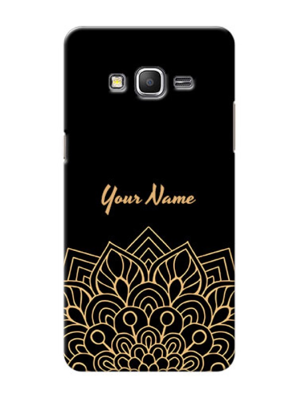 Custom Galaxy Grand Prime Back Covers: Golden mandala Design
