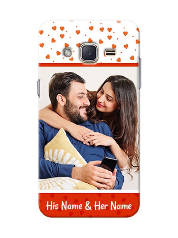 Custom Samsung Galaxy J2 (2015) Orange Love Symbol Mobile Cover Design