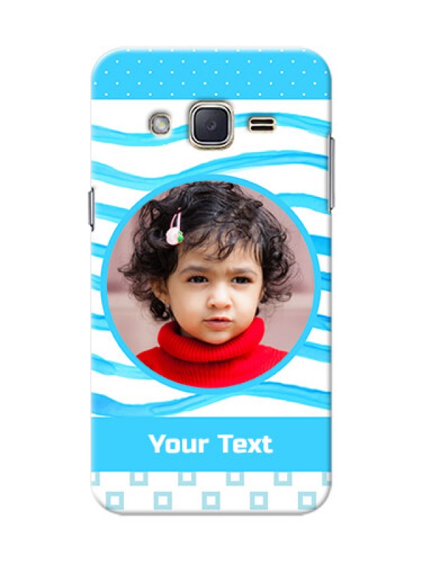 Custom Samsung Galaxy J2 (2015) Simple Blue Design Mobile Case Design