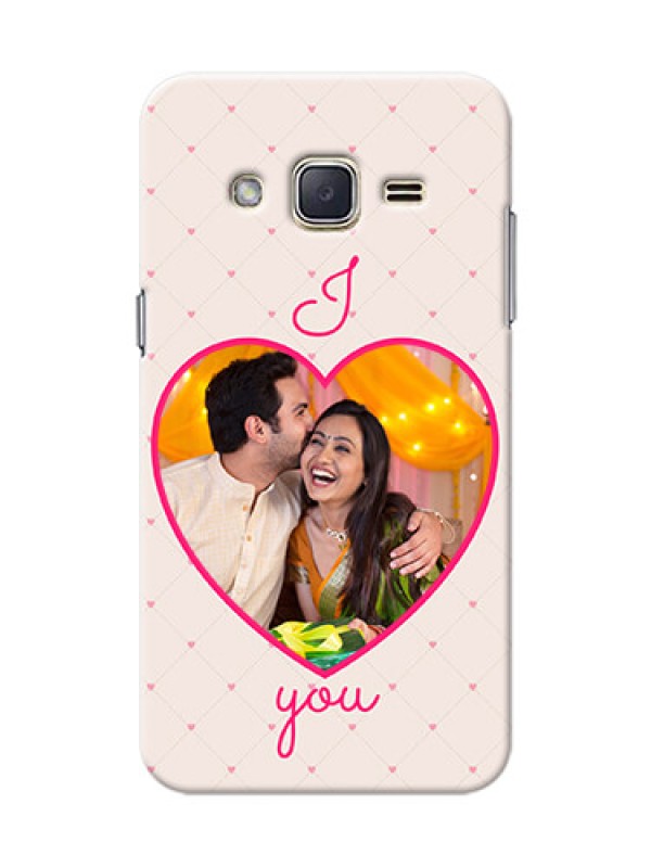 Custom Samsung Galaxy J2 (2015) Love Symbol Picture Upload Mobile Case Design