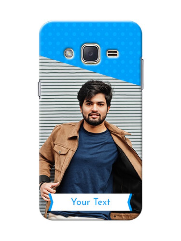 Custom Samsung Galaxy J2 (2015) Premium Blue Colour Mobile Back Case Design