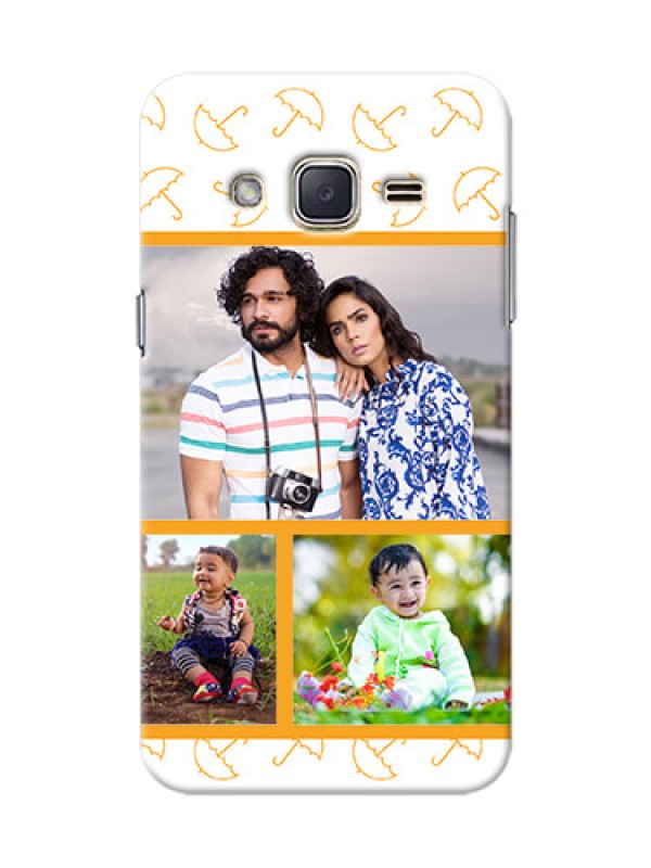 Custom Samsung Galaxy J2 (2015) Yellow Pattern Mobile Back Cover Design