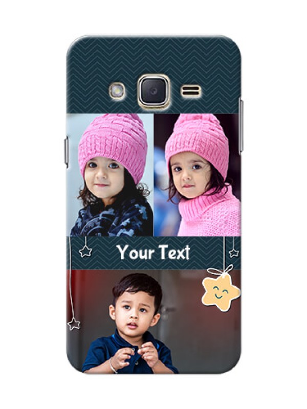Custom Samsung Galaxy J2 (2015) 3 image holder with hanging stars Design