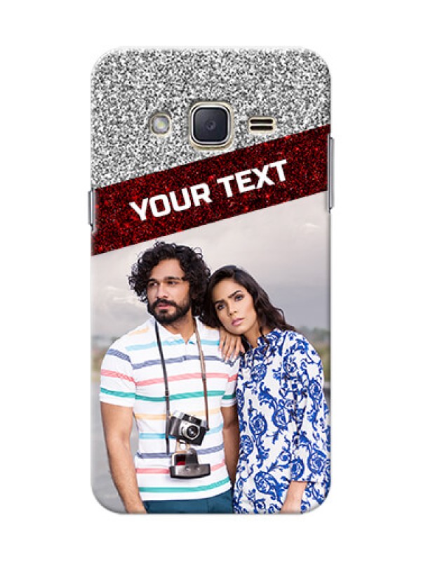 Custom Samsung Galaxy J2 (2015) 2 image holder with glitter strip Design