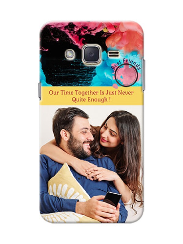 Custom Samsung Galaxy J2 (2015) best friends quote with acrylic painting Design