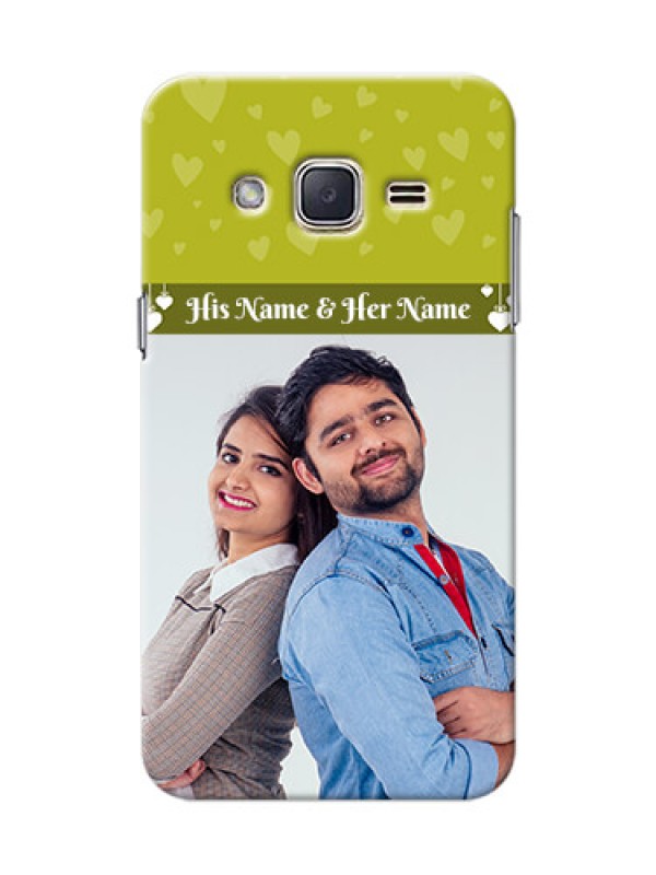 Custom Samsung Galaxy J2 (2015) you and me design with hanging hearts Design