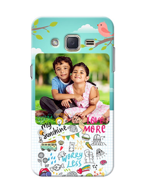 Custom Samsung Galaxy J2 (2015) love doodle Design