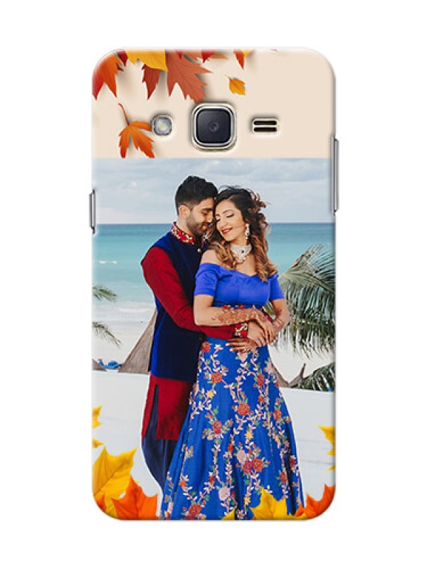 Custom Samsung Galaxy J2 (2015) autumn maple leaves backdrop Design