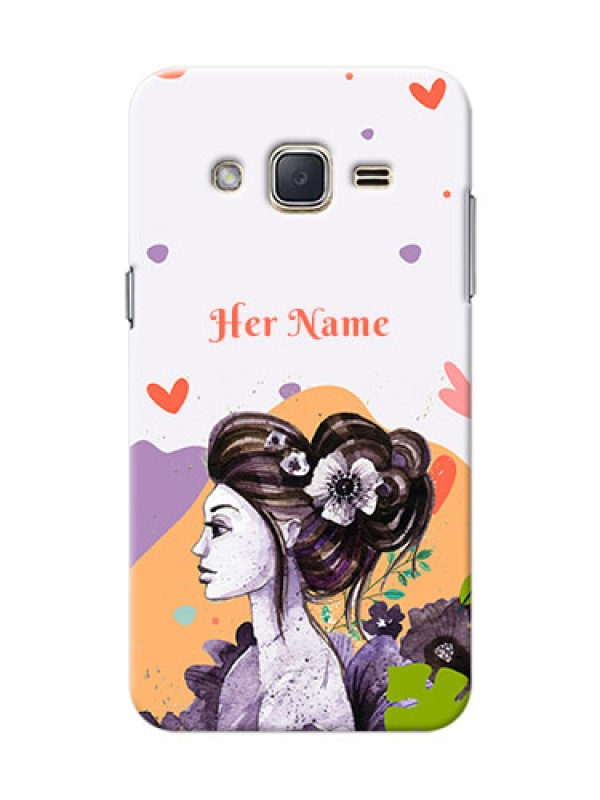 Custom Galaxy J2 (2015) Custom Mobile Case with Woman And Nature Design