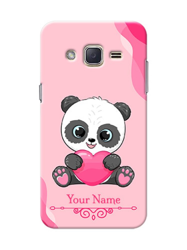 Custom Galaxy J2 (2015) Mobile Back Covers: Cute Panda Design