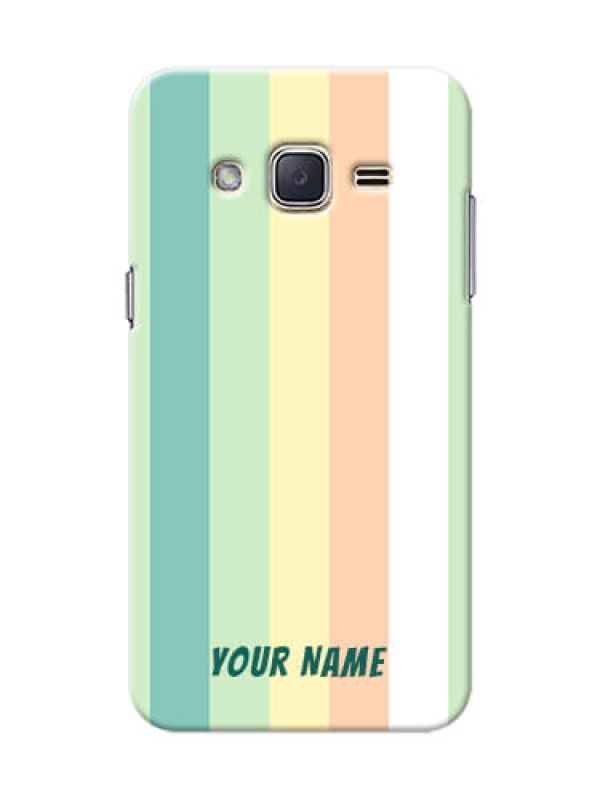 Custom Galaxy J2 (2015) Back Covers: Multi-colour Stripes Design