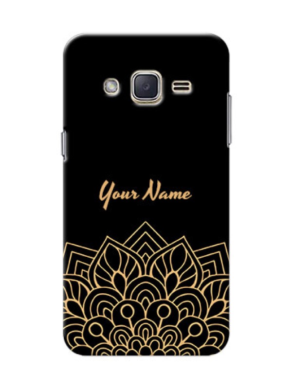 Custom Galaxy J2 (2015) Back Covers: Golden mandala Design