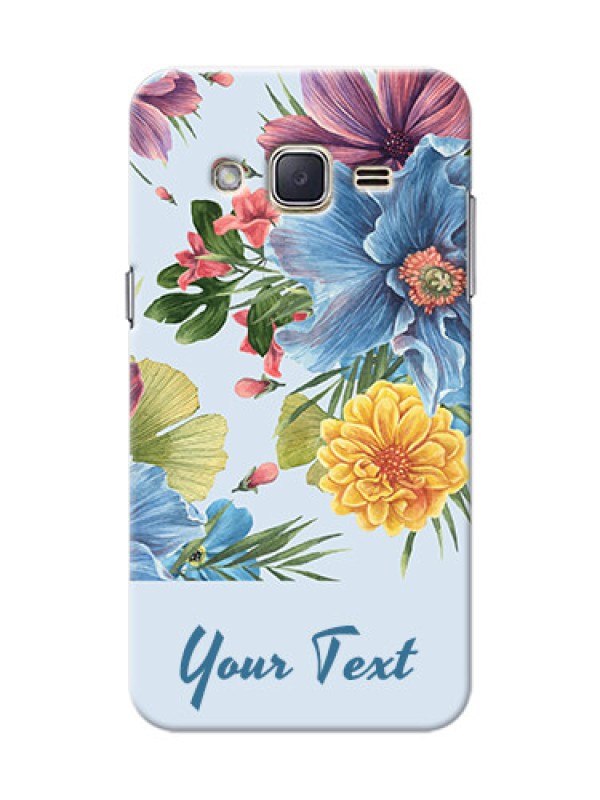 Custom Galaxy J2 (2015) Custom Phone Cases: Stunning Watercolored Flowers Painting Design