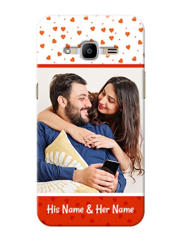 Custom Samsung Galaxy J2 (2016) Orange Love Symbol Mobile Cover Design