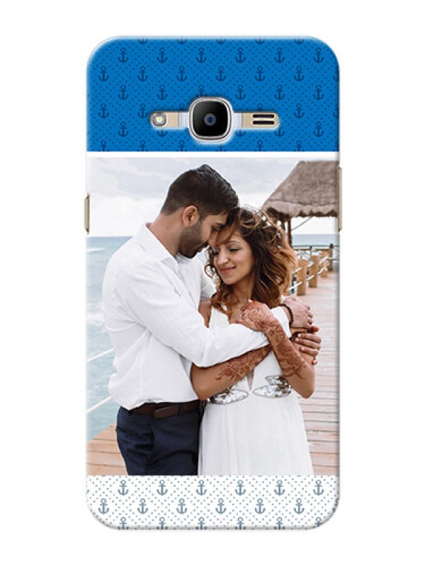 Custom Samsung Galaxy J2 (2016) Blue Anchors Mobile Case Design
