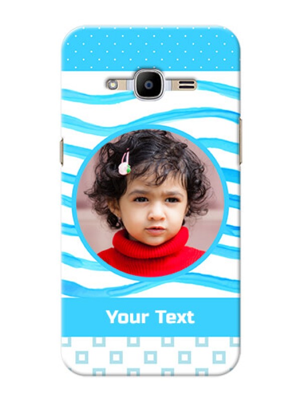 Custom Samsung Galaxy J2 (2016) Simple Blue Design Mobile Case Design