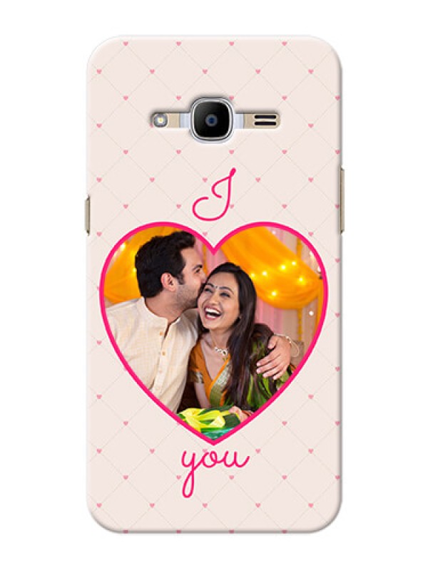 Custom Samsung Galaxy J2 (2016) Love Symbol Picture Upload Mobile Case Design