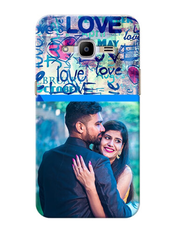 Custom Samsung Galaxy J2 (2016) Colourful Love Patterns Mobile Case Design