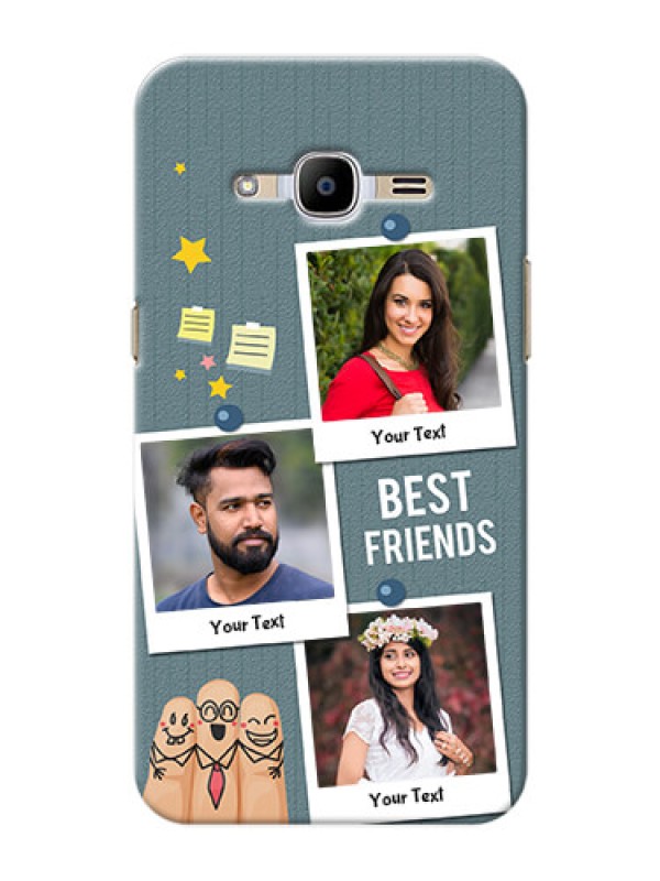 Custom Samsung Galaxy J2 (2016) 3 image holder with sticky frames and friendship day wishes Design