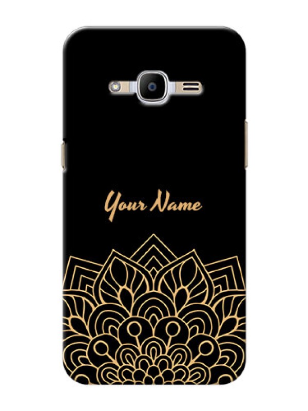 Custom Galaxy J2 (2016) Back Covers: Golden mandala Design