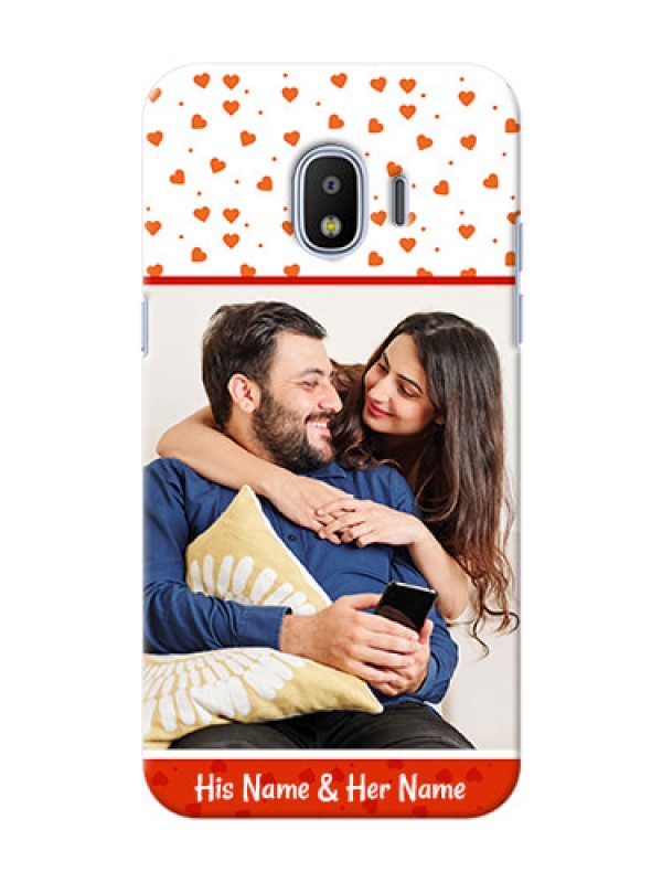 Custom Samsung Galaxy J2 2018 Orange Love Symbol Mobile Cover Design