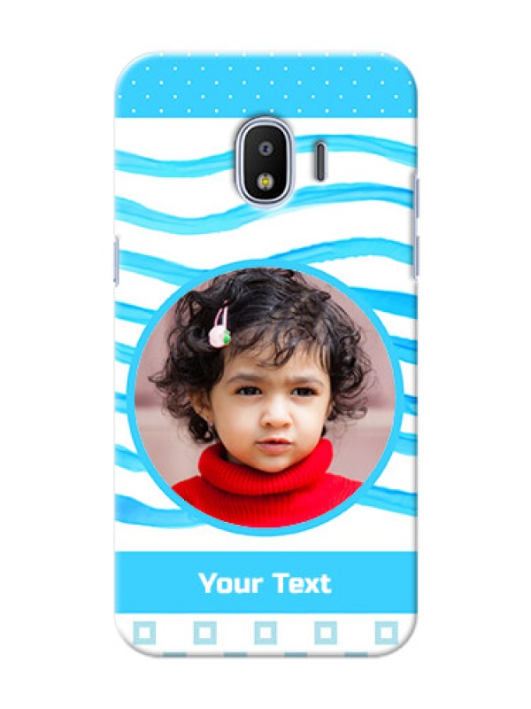 Custom Samsung Galaxy J2 2018 Simple Blue Design Mobile Case Design