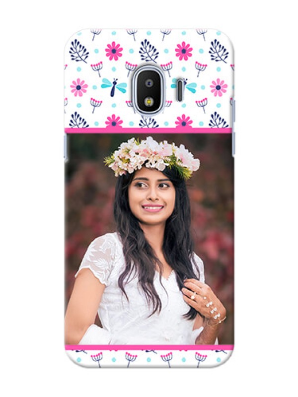 Custom Samsung Galaxy J2 2018 Colourful Flowers Mobile Cover Design