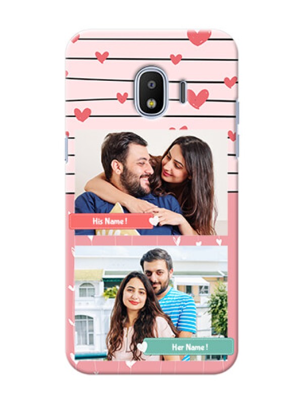 Custom Samsung Galaxy J2 2018 2 image holder with hearts Design
