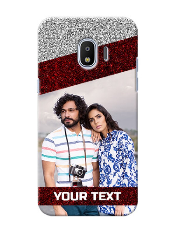 Custom Samsung Galaxy J2 2018 2 image holder with glitter strip Design