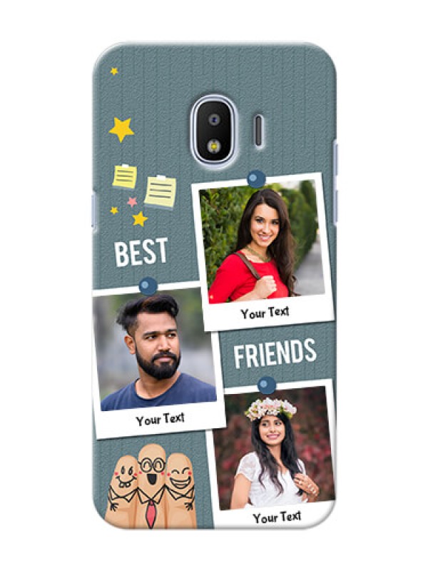 Custom Samsung Galaxy J2 2018 3 image holder with sticky frames and friendship day wishes Design