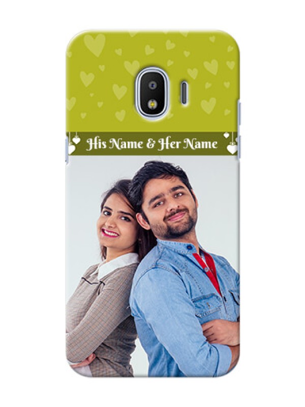 Custom Samsung Galaxy J2 2018 you and me design with hanging hearts Design