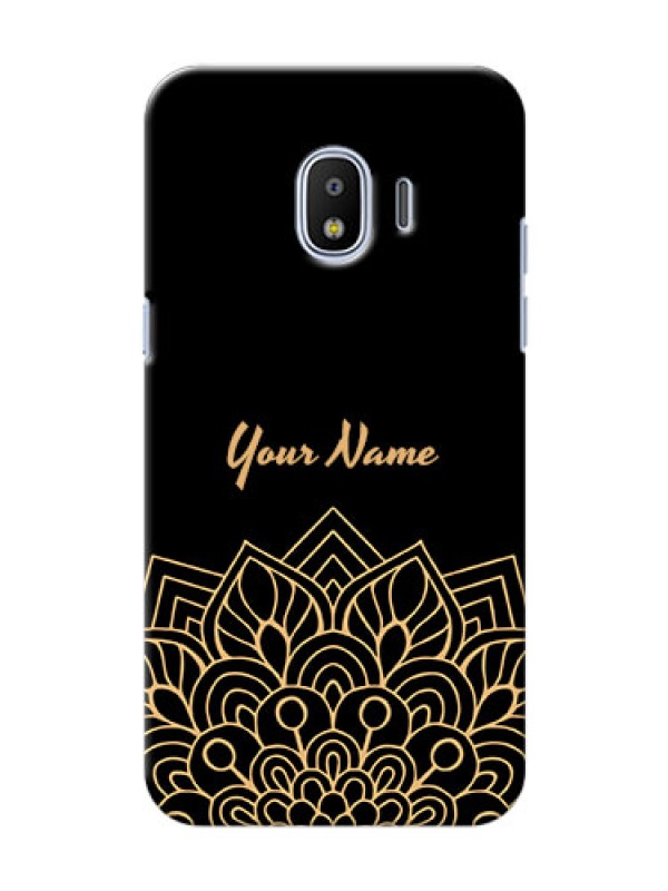 Custom Galaxy J2 2018 Back Covers: Golden mandala Design