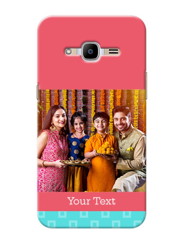 Custom Samsung Galaxy J2 Pro (2016) Pink And Blue Pattern Mobile Case Design