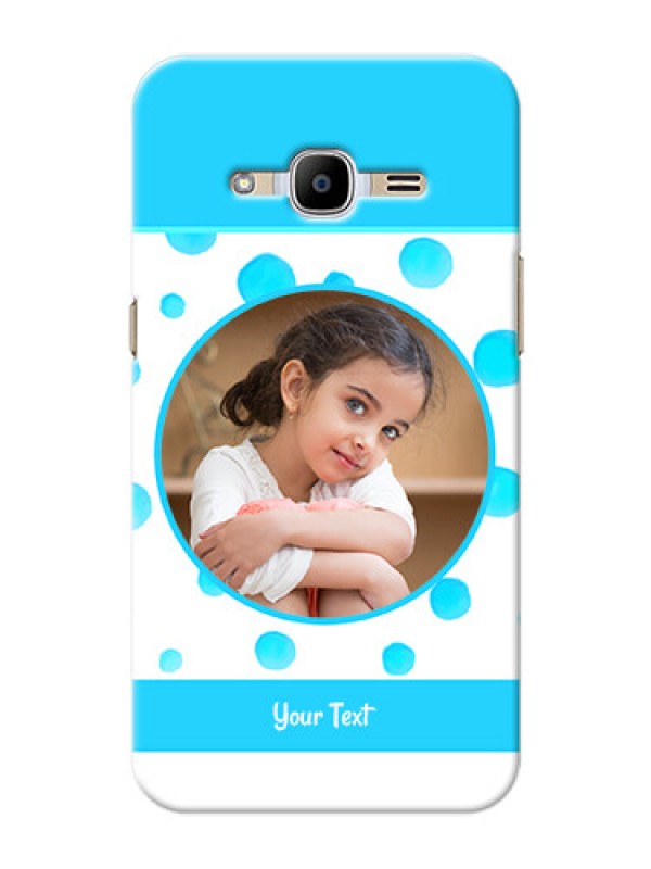 Custom Samsung Galaxy J2 Pro (2016) Blue Bubbles Pattern Mobile Cover Design