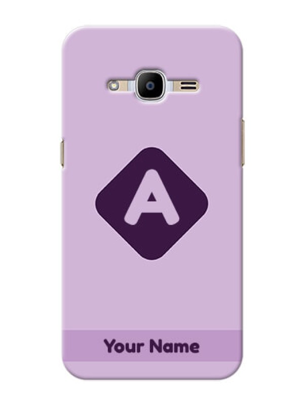 Custom Galaxy J2 Pro (2016) Custom Mobile Case with Custom Letter in curved badge  Design
