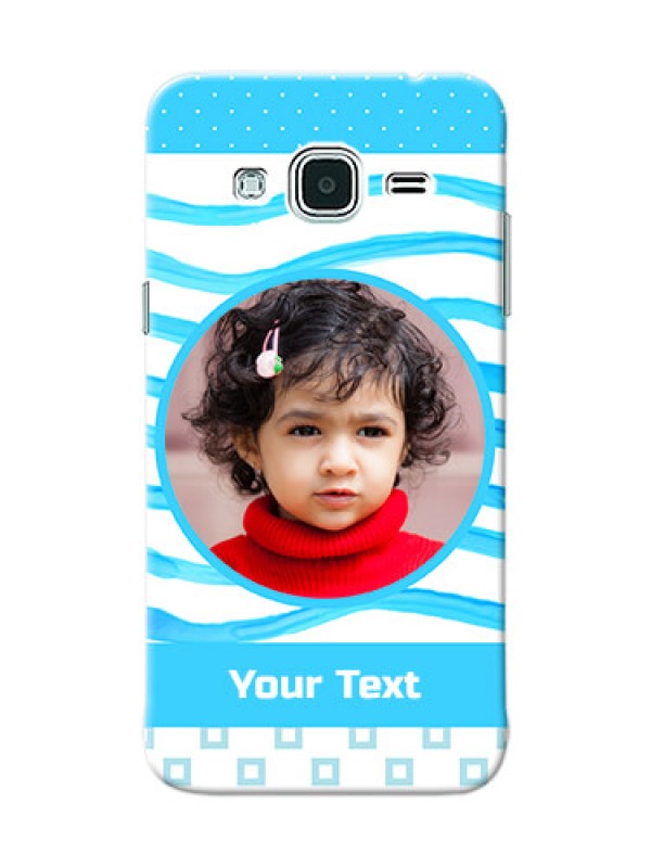 Custom Samsung Galaxy J3 Simple Blue Design Mobile Case Design