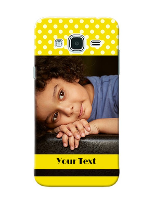 Custom Samsung Galaxy J3 Bright Yellow Mobile Case Design