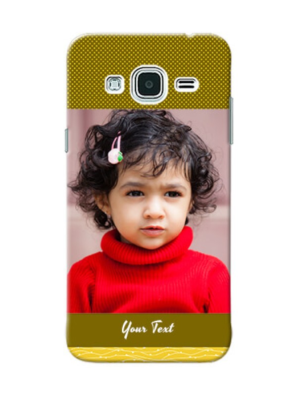 Custom Samsung Galaxy J3 Simple Green Colour Mobile Case Design